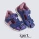 Sandale pour petite fille en cuir Superfit papillon violet