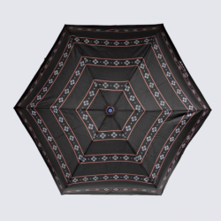 Parapluie Isotoner, parapluie X-TRA SOLIDE femme rayure trèfle