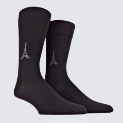 Chaussettes Doré Doré, chaussettes confortables homme en laine Mérinos noir
