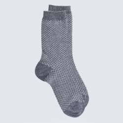 Chaussettes Doré Doré, chaussettes femme en laine Angora gris pecheur