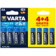 8 piles Alcaline type AA Varta