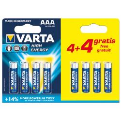 8 piles Alcaline type AAA Varta