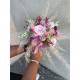 Bouquet de fleurs séchées - Rose et violet