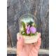 Petite cloche de fleurs séchées - Violette