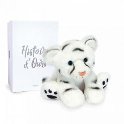 Peluche Bébé Tigre Blanc - 18 cm