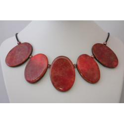 Collier en polymère Valérie Rouge Paprika