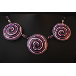 Collier en polymère Valérie Spirale  C206