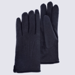 Gants Isotoner, gants tactiles homme en laine bleu marine