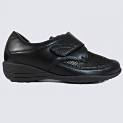 Chaussures à velcros Waldlaufer en cuir noir