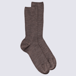 Chaussettes Doré Doré, chaussettes en laine confort femme gris