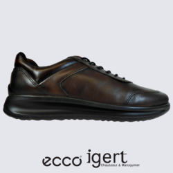 Chaussures Ecco, chaussures à lacets homme en cuir cacao