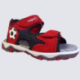 Sandales Superfit, sandales sportives enfants en velours rouge gris