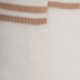 Chaussettes Doré Doré, chaussettes ajourées et rayées femme en coton blanc/beige