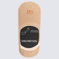 Socquettes Doré Doré, socquettes invisibles homme en coton égyptien beige
