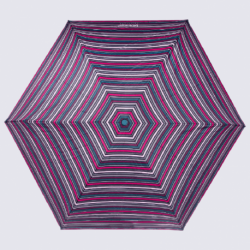 Parapluie Isotoner, parapluie mini slim motif rayure canard