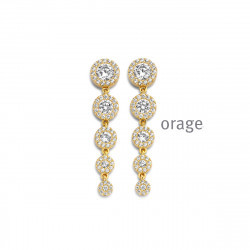 BOUCLES D OREILLES PLAQUE OR