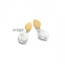 BOUCLES D OREILLES PLAQUE OR