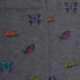 Chaussettes Doré Doré, chaussettes à motif papillons en coton femme gris oxford