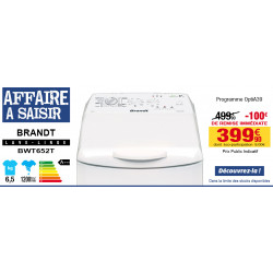 Lave-linge BRANDT - 6,5kg - Programme OptiA39