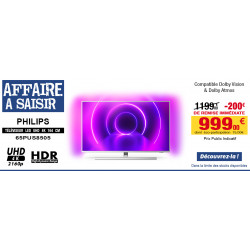 Téléviseur LED UHD 4K PHILIPS - 146cm